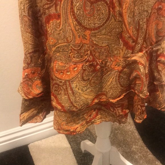 Skirt by Zebra Brand paisley oranges Size XL - Picture 2 of 3